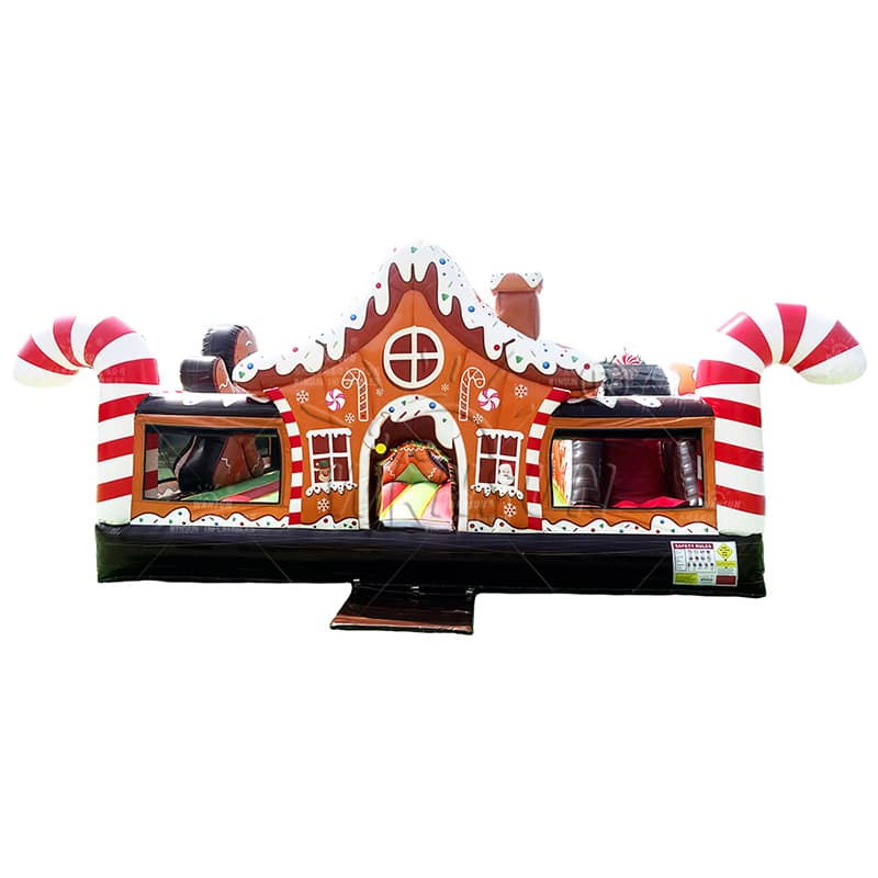 Gingerbread Inflatable Toddler Bouncer for Holiday Events